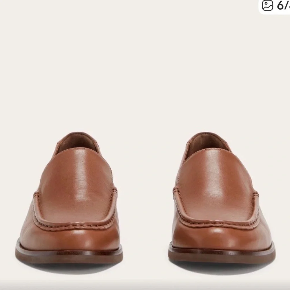 Everlane Tan Leather Loafers NEW - Picture 5 of 7